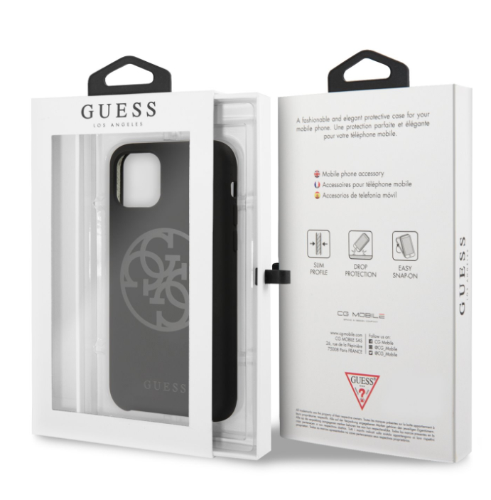 Guess Husa Tone on Tone pentru iPhone 11 Pro, Negru thumb