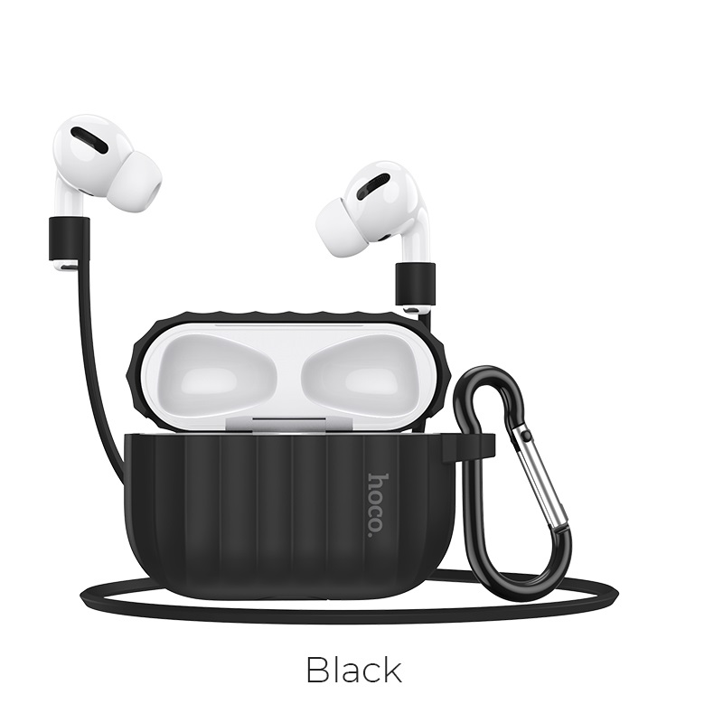 Husa Airpods Pro Hoco WB20 Fenix Silicon Negru thumb