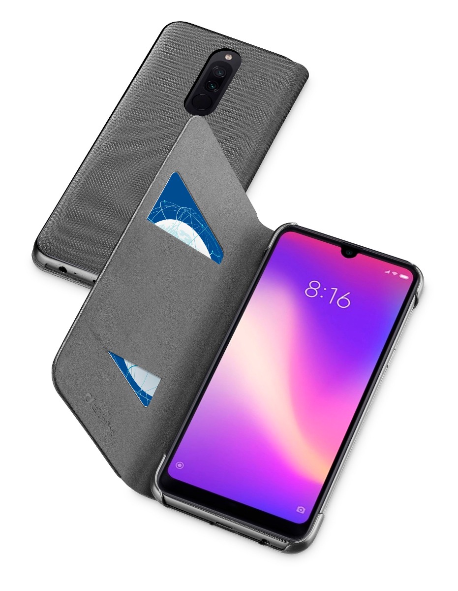 Husa Book Cellularline pentru Xiaomi Redmi 8, Negru thumb