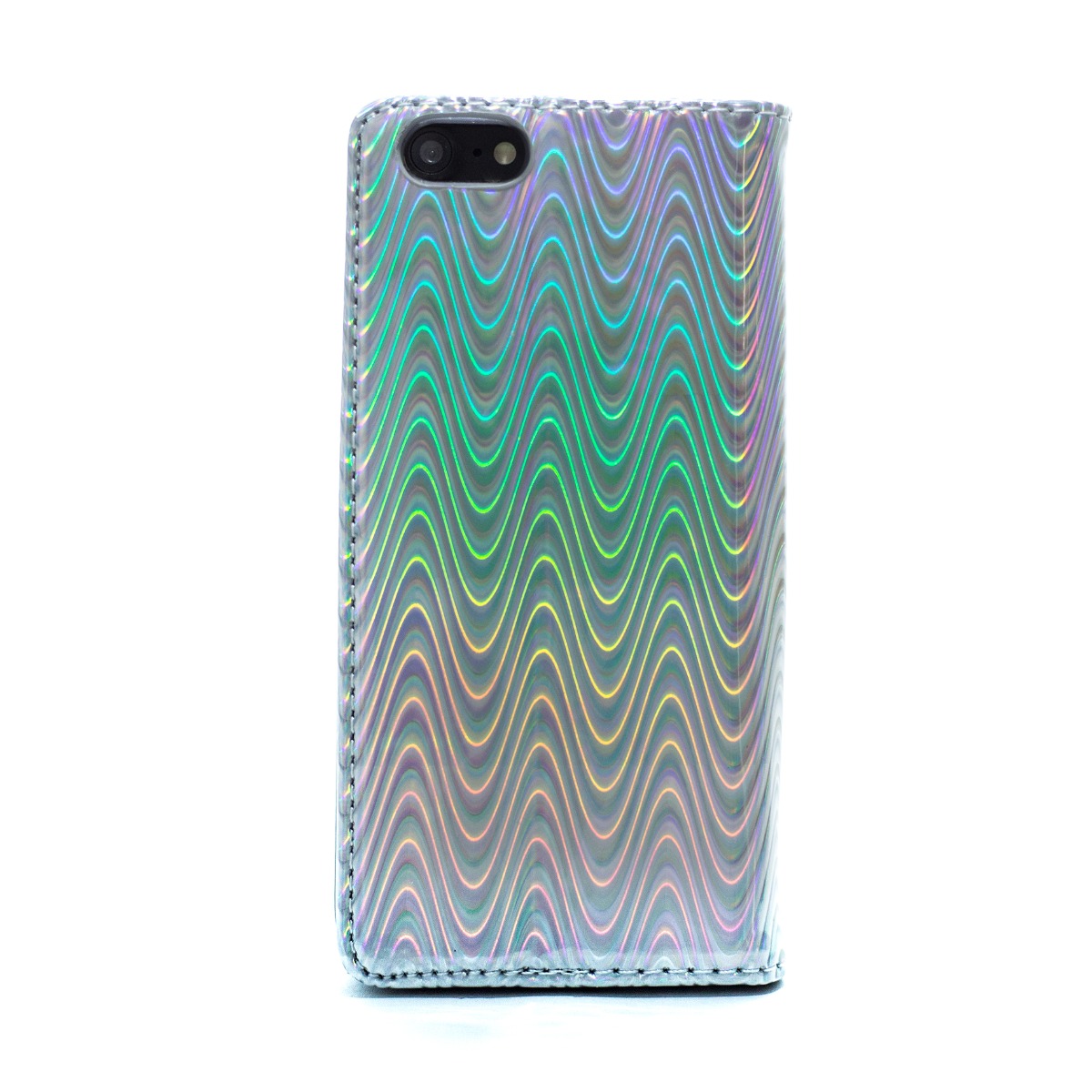 Husa Book Fashion iPhone 7/8/SE 2, Argintie Disco thumb