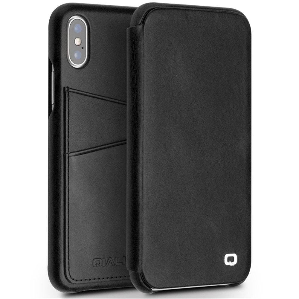 Husa Book iPhone X/Xs 5.8'' Qialino Neagra thumb