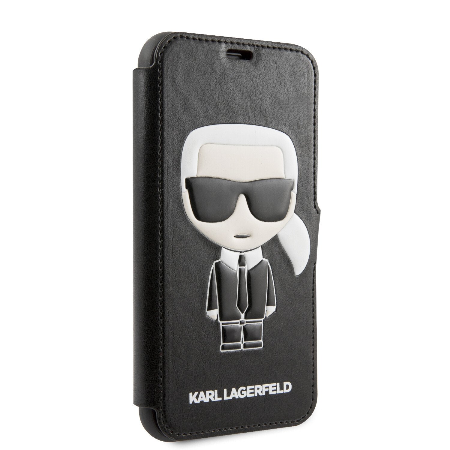 Husa Book Karl Lagerfeld Ikonik pentru iPhone 11, Negru thumb