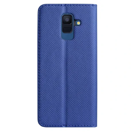 Husa Book Samsung Galaxy A6 Plus 2018, Contakt Albastra
