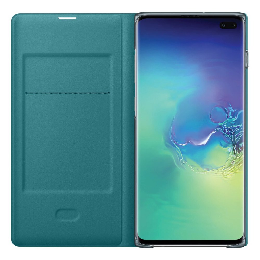 Husa Book Samsung Galaxy S10 Plus Green Led View Cover thumb