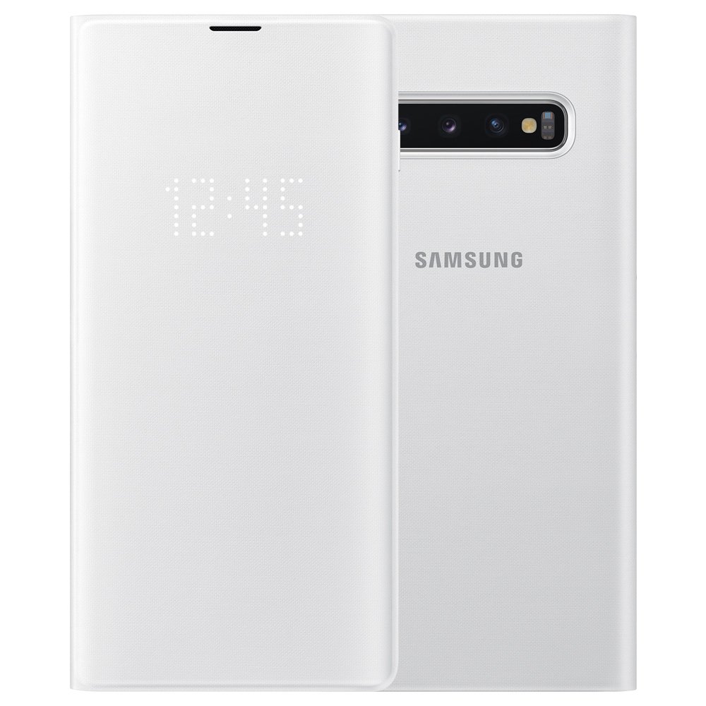 Husa Book Samsung Galaxy S10 Plus White Led View Cover thumb