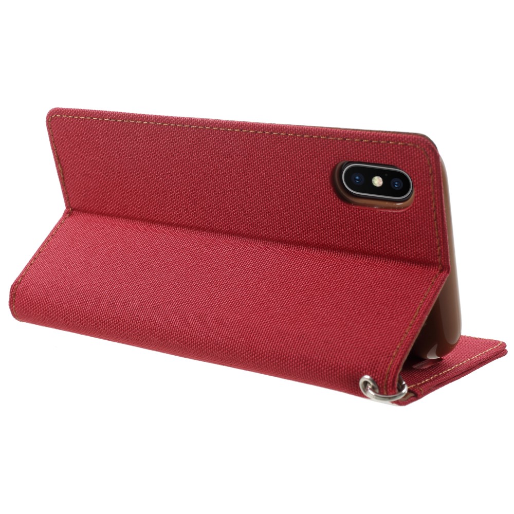 Husa Canvas iPhone X/Xs 5.8'' Stand Wallet Goospery Rosie thumb