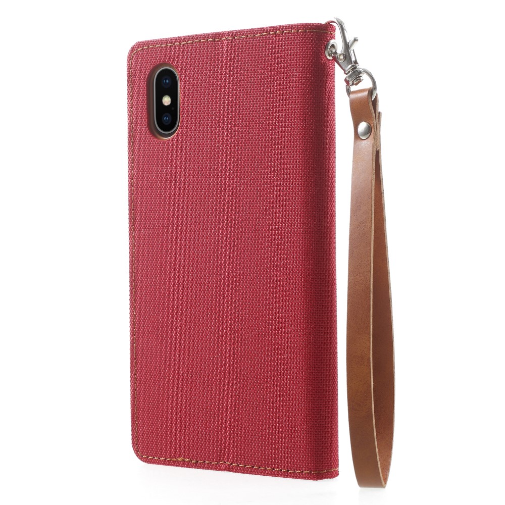 Husa Canvas iPhone X/Xs 5.8'' Stand Wallet Goospery Rosie thumb