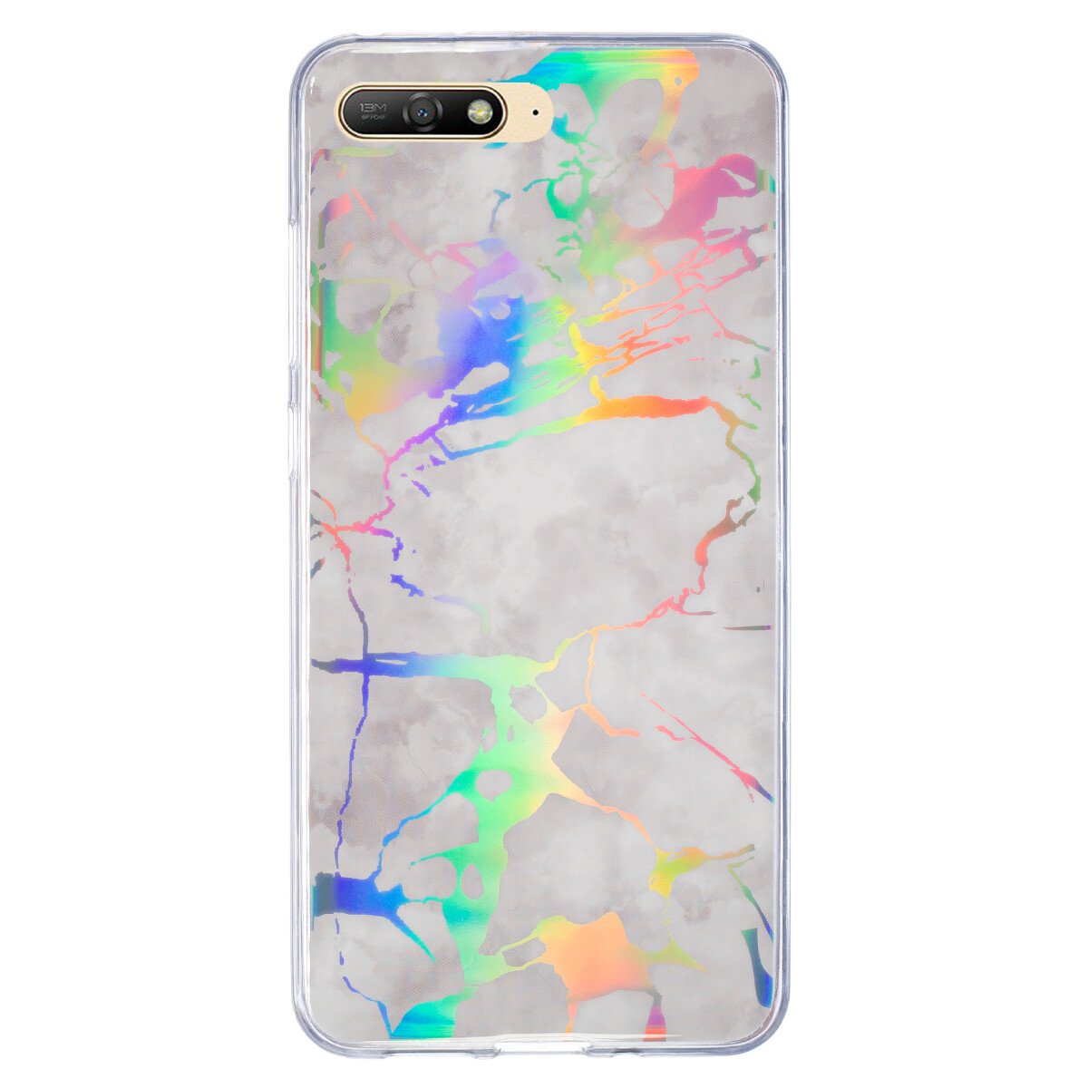 Husa Fashion Huawei Y6 2018, Marble Alb thumb