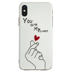 Husa Fashion iPhone X/XS, White My Sweet