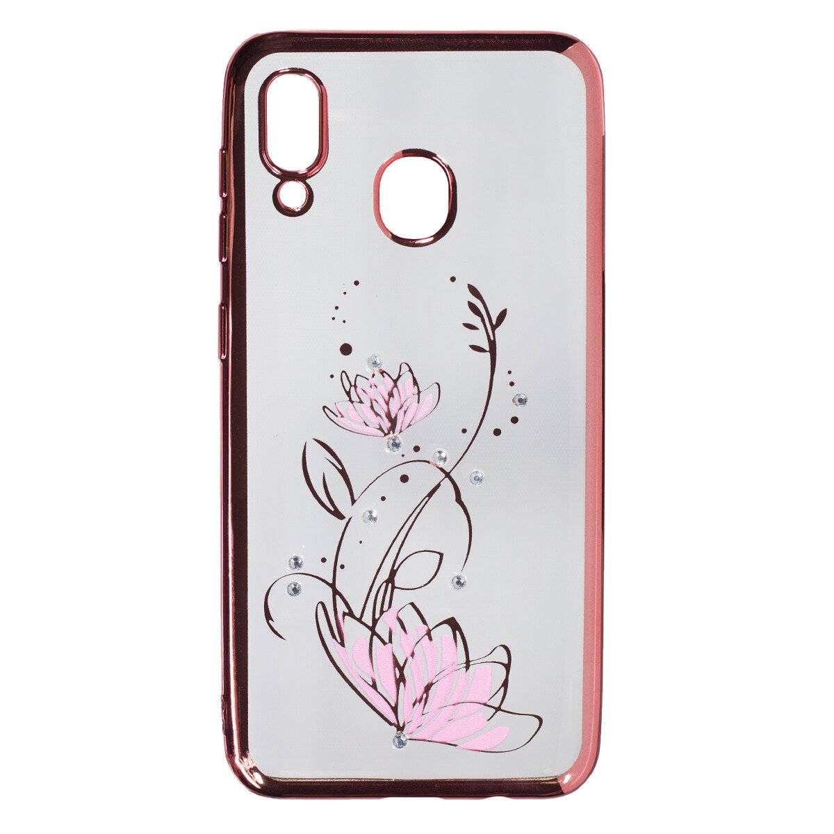 Husa Fashion Samsung Galaxy A30, Rose Gold Lotus  thumb