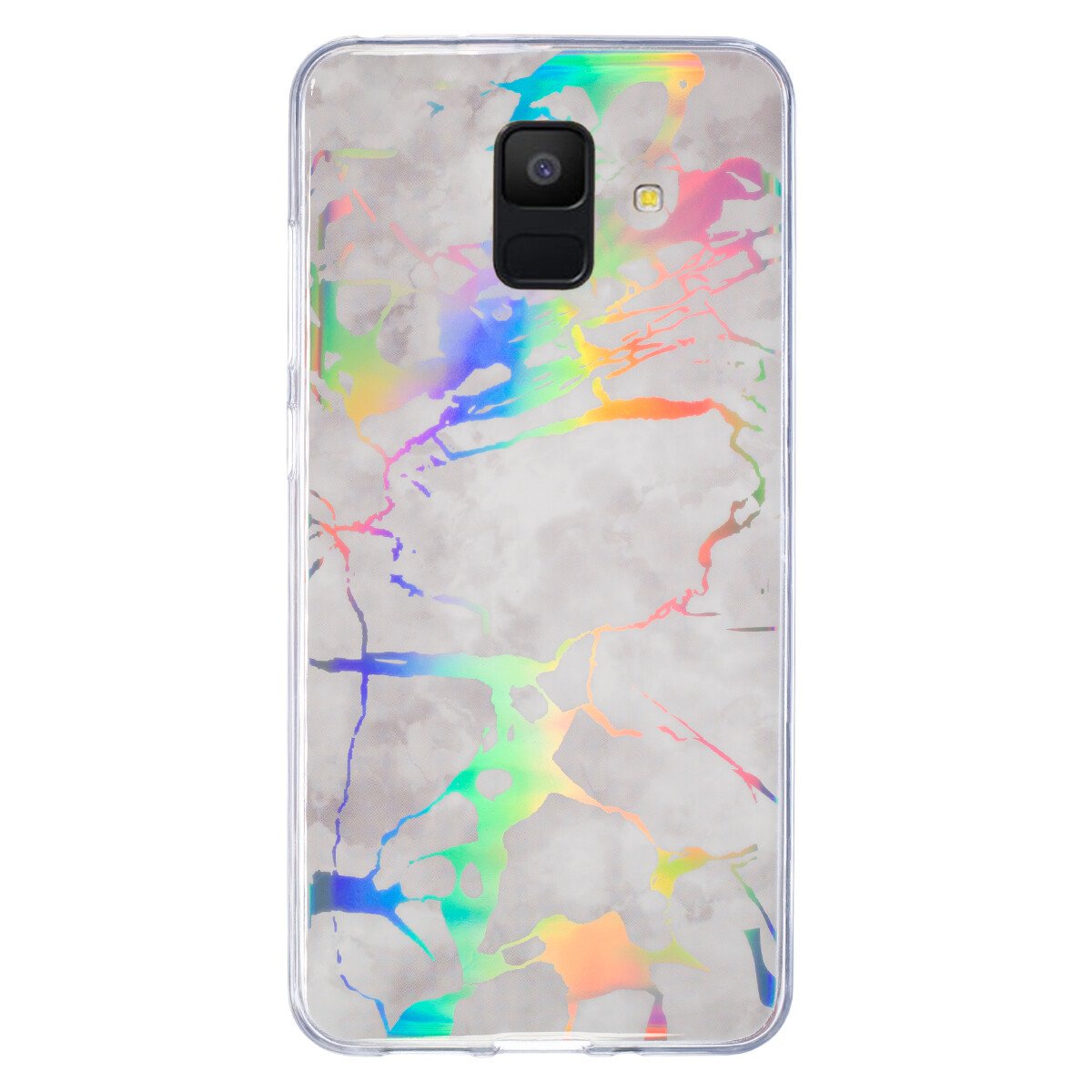 Husa Fashion Samsung Galaxy A6 2018, Marble Alb thumb