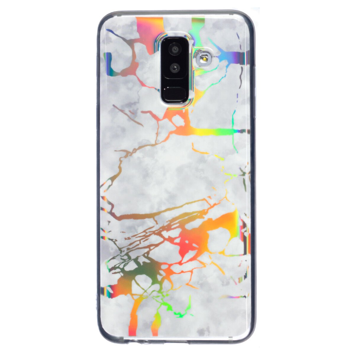 Husa Fashion Samsung Galaxy A6 Plus 2018, Marble Alb thumb