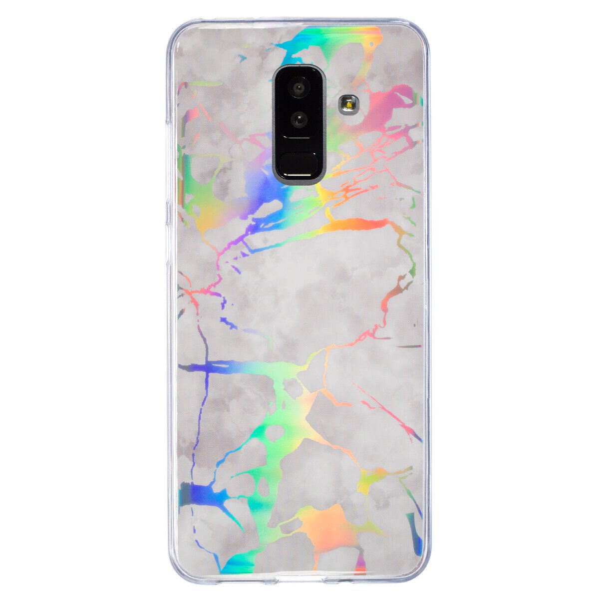 Husa Fashion Samsung Galaxy A6 Plus 2018, Marble Alb thumb