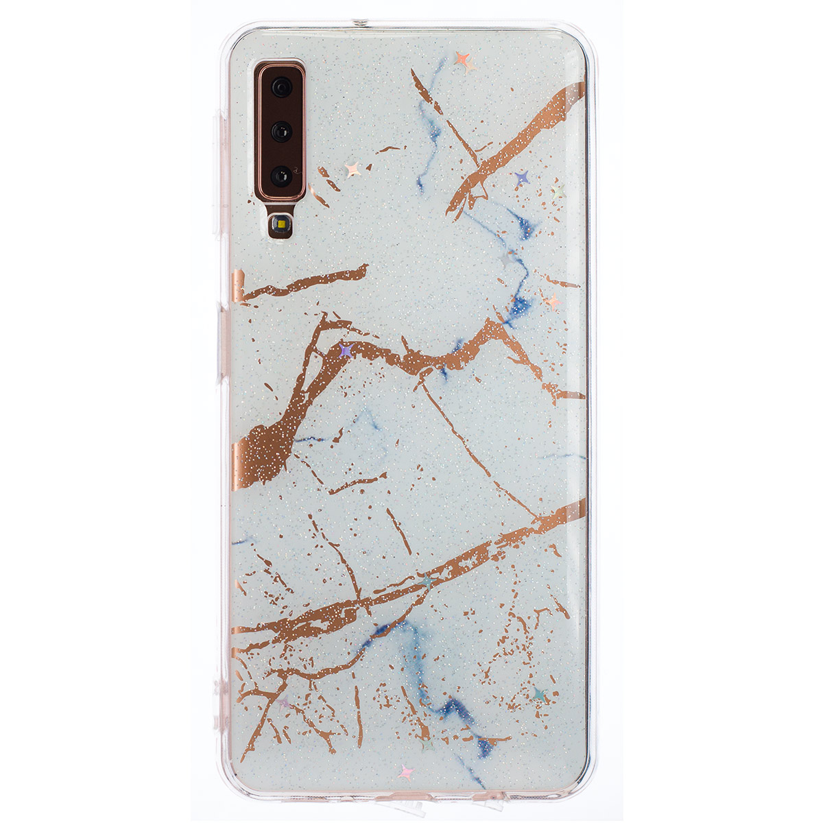 Husa Fashion Samsung Galaxy A7 2018, Marble Alb thumb