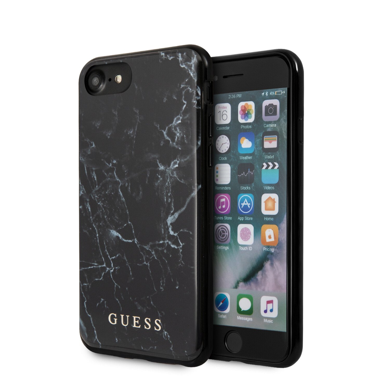 GUHCI8PCUMABK Guess Marble Kryt pro iPhone 8/SE2020 Black thumb