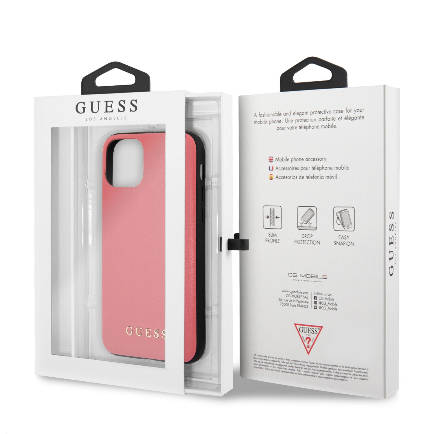 Husa Guess PU Leather pentru iPhone 11 Pro Max, Roz thumb