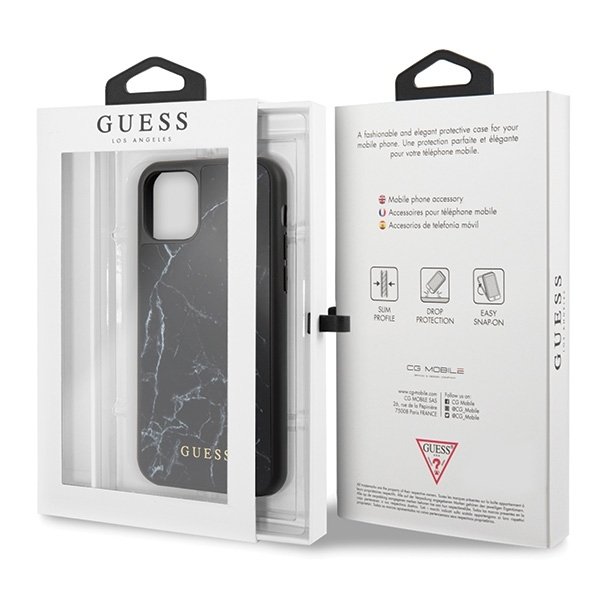 Husa Hard iPhone 11 Black Marble Guess thumb