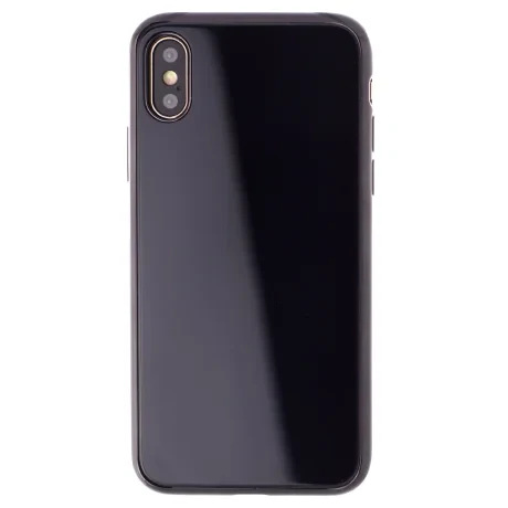 Husa Hard iPhone X, Baseus Glass Neagra