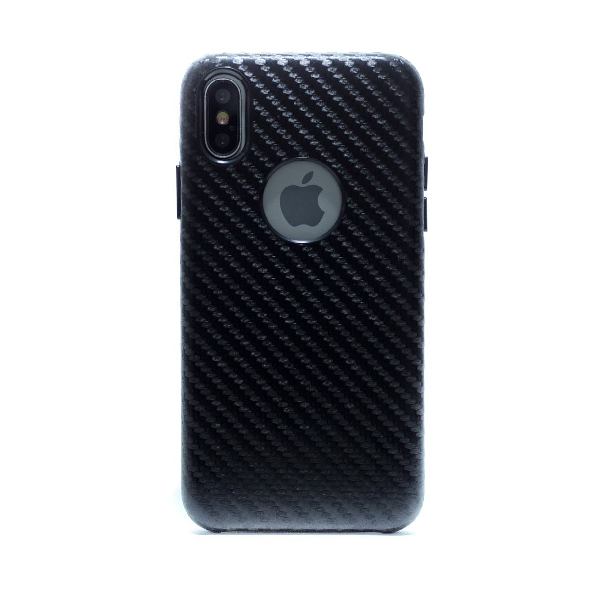 Husa hard Iphone X Negru Piele Ecologica thumb