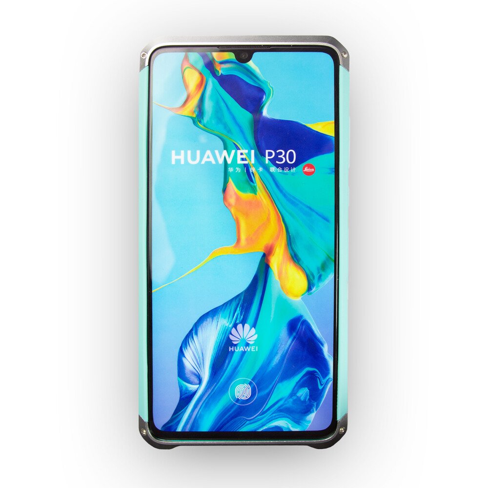 Husa Huawei P30 Shockproof Armor Cover, Rama Argintie thumb