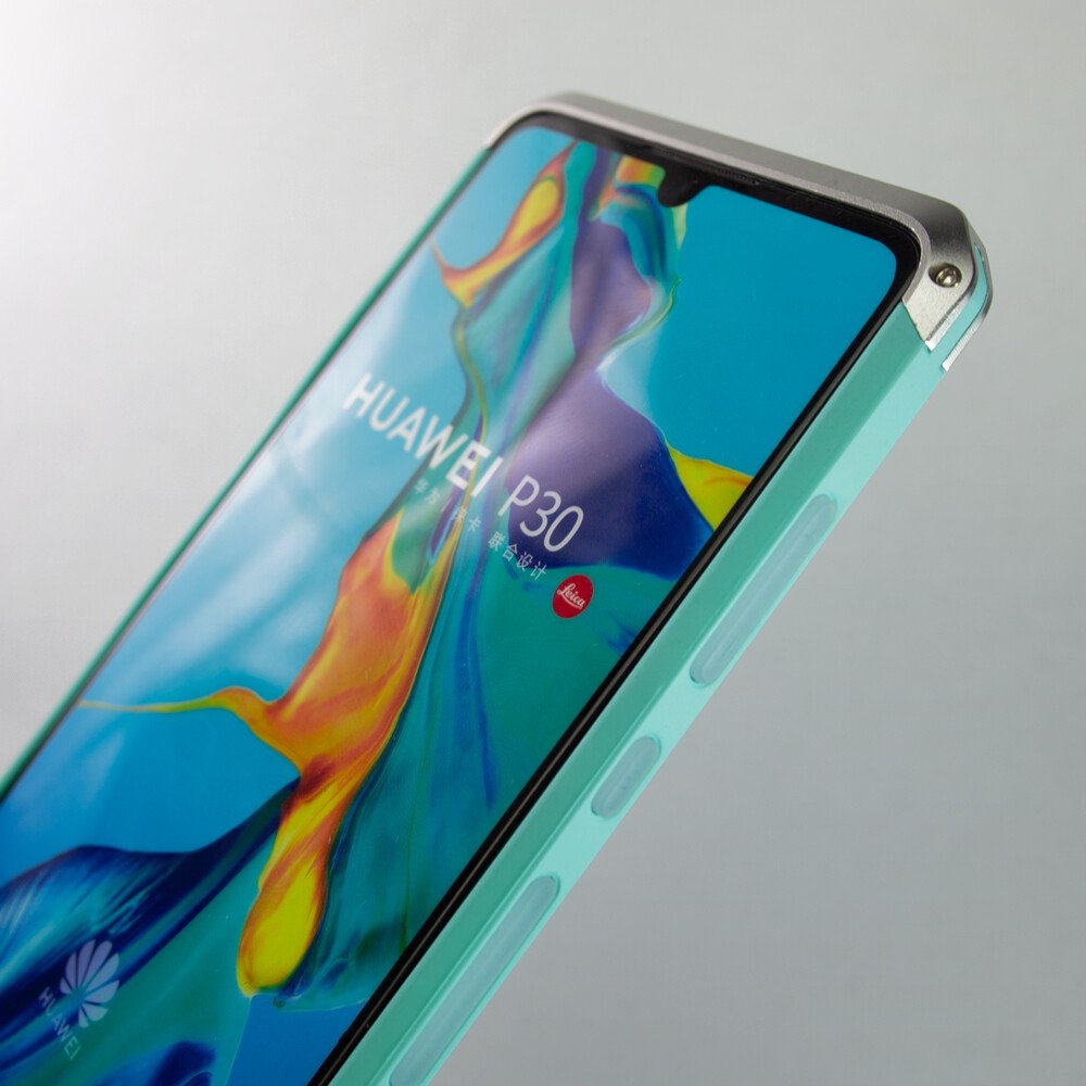 Husa Huawei P30 Shockproof Armor Cover, Rama Argintie thumb