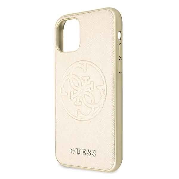 Husa iPhone 11 Pro, Saffiano Circle Logo , Guess Auriu thumb