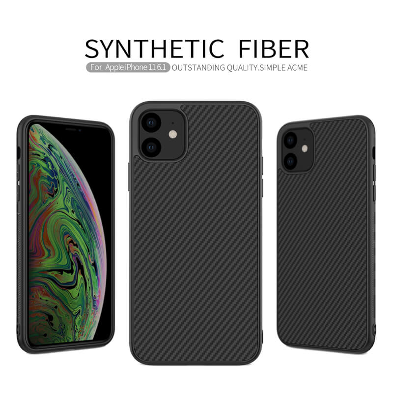 Husa iPhone 11 Synthetic Fiber Negru Nillkin thumb