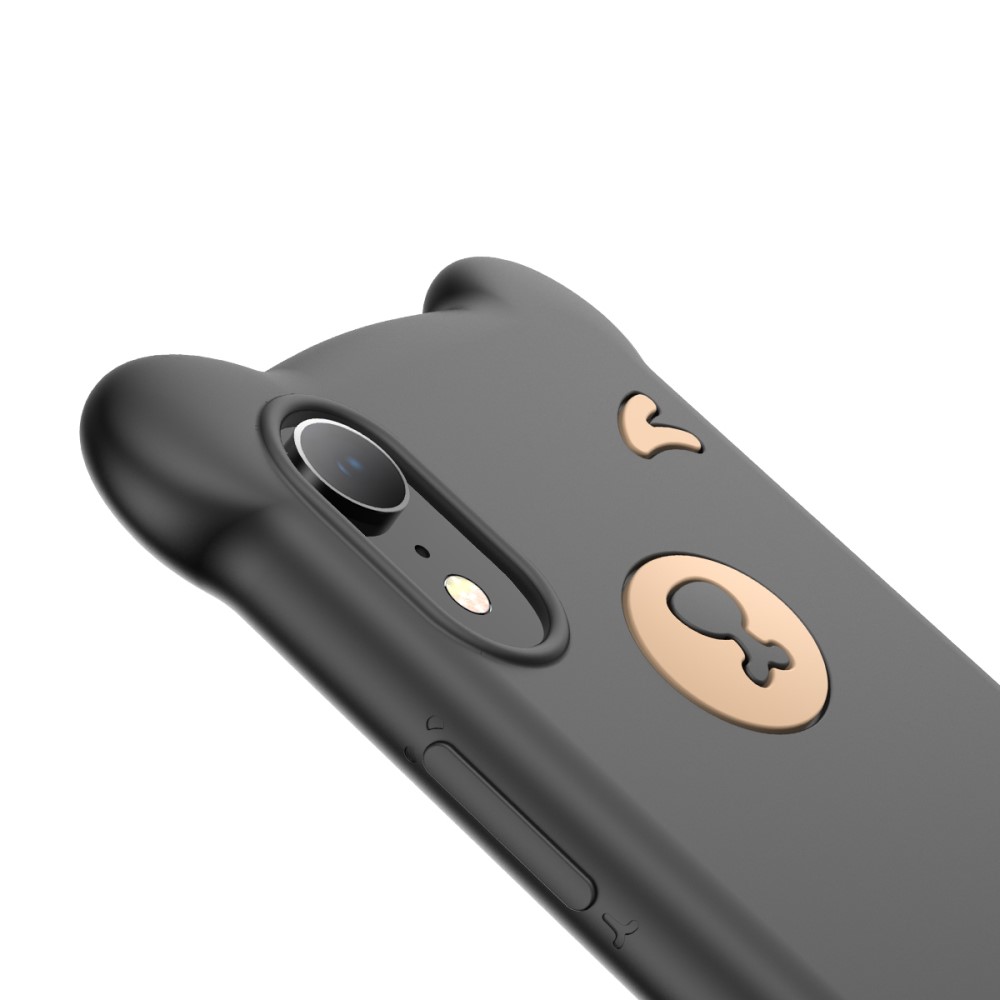 Husa iPhone XR 6.1'' Bear Silicone Negru Baseus thumb