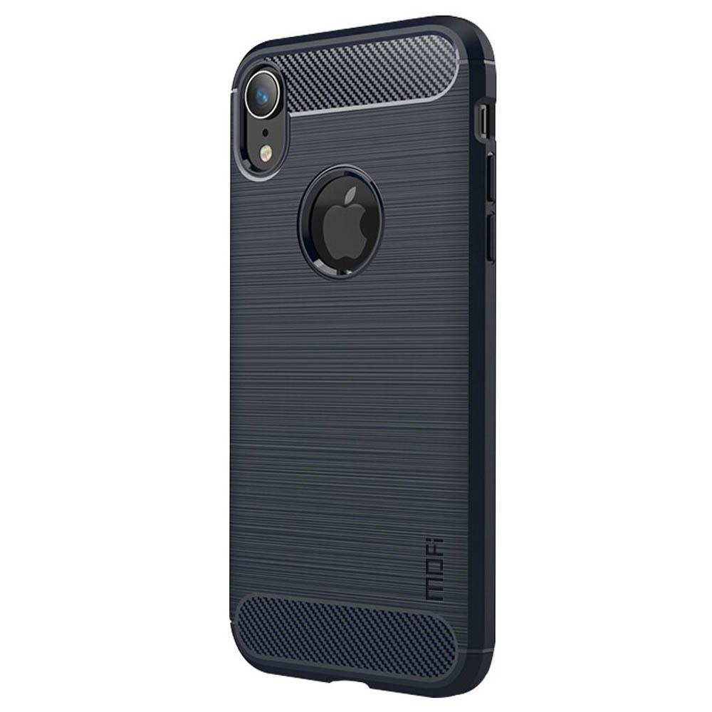 Husa iPhone XR 6.1'' Carbon Fiber Mofi, Albastra thumb