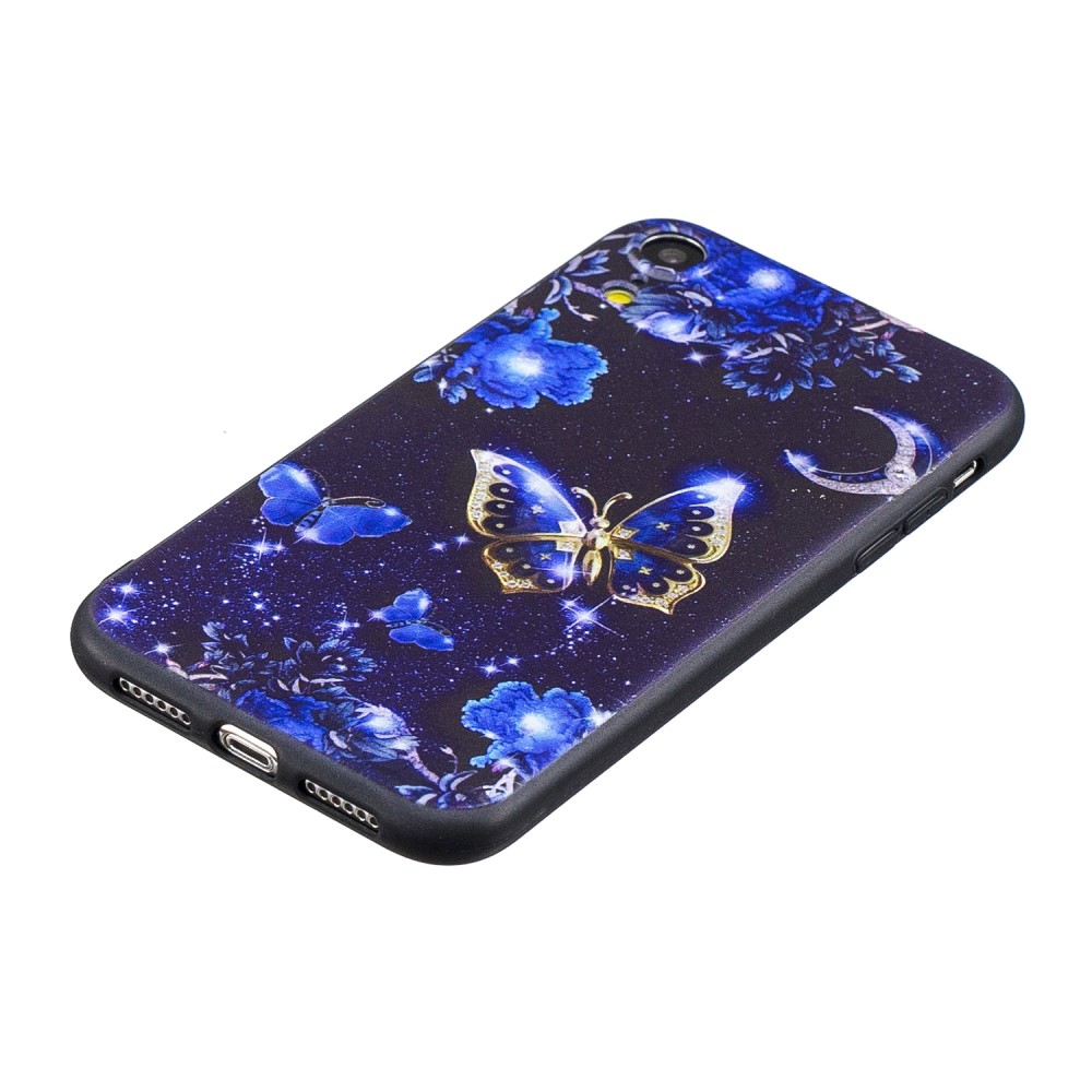 Husa iPhone XR 6.1'' Printing Embossed Blue Butterfly thumb