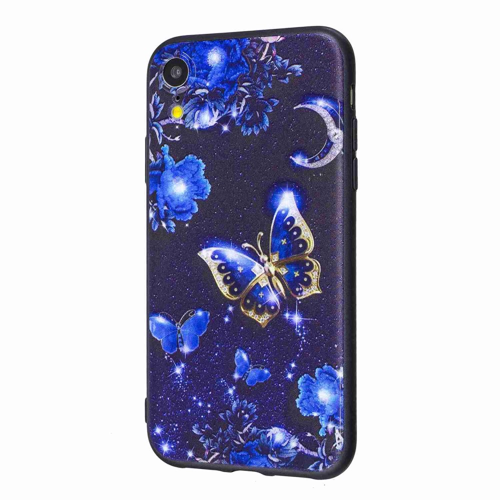 Husa iPhone XR 6.1'' Printing Embossed Blue Butterfly thumb