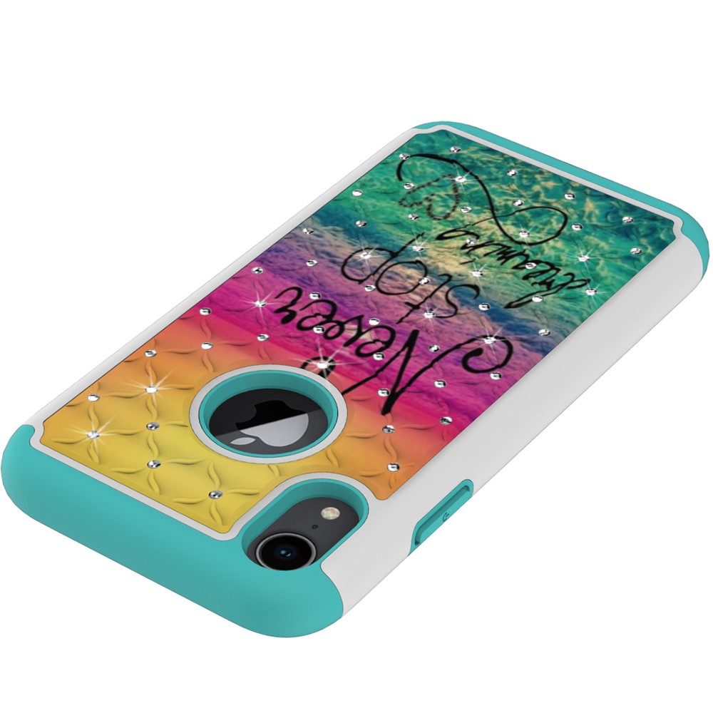 Husa iPhone XR 6.1'' Printing Rhinestone - Never Stop Dreaming thumb