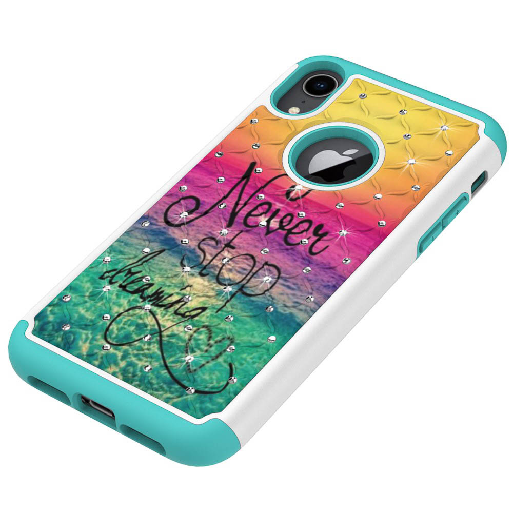 Husa iPhone XR 6.1'' Printing Rhinestone - Never Stop Dreaming thumb