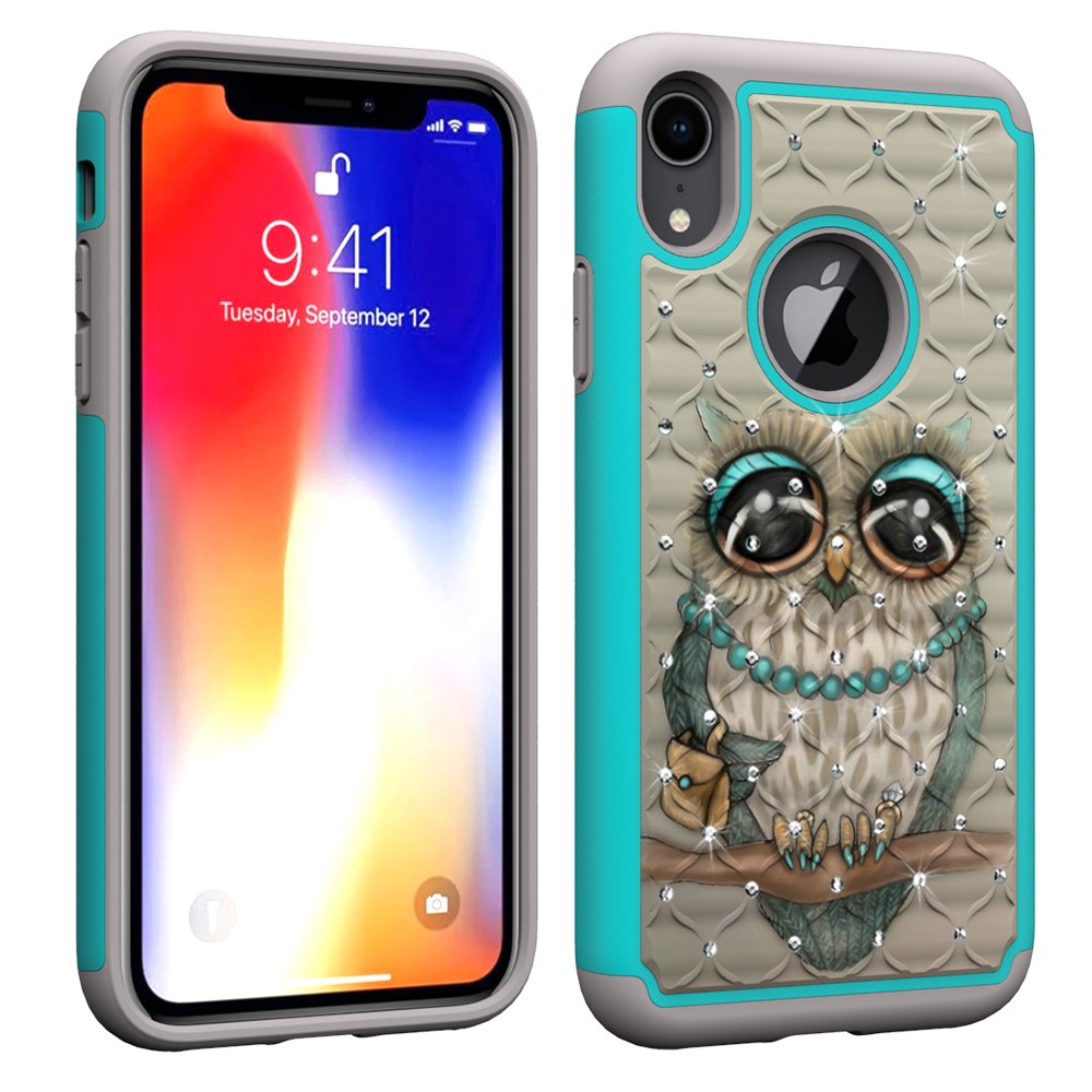 Husa iPhone XR 6.1'' Printing Rhinestone - Owl thumb