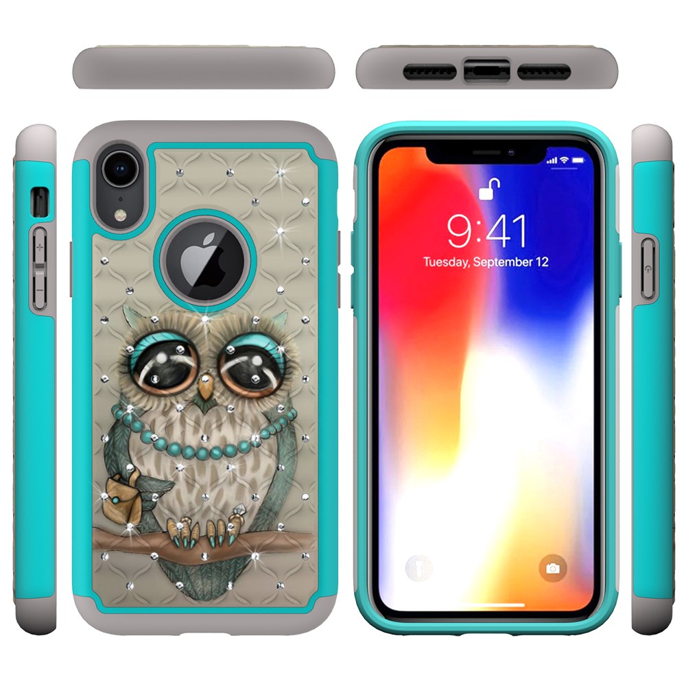 Husa iPhone XR 6.1'' Printing Rhinestone - Owl thumb