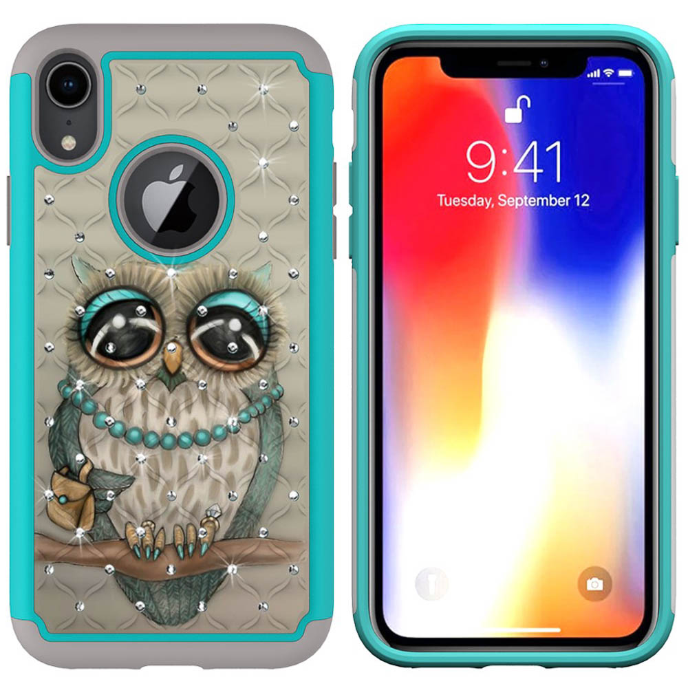 Husa iPhone XR 6.1'' Printing Rhinestone - Owl thumb