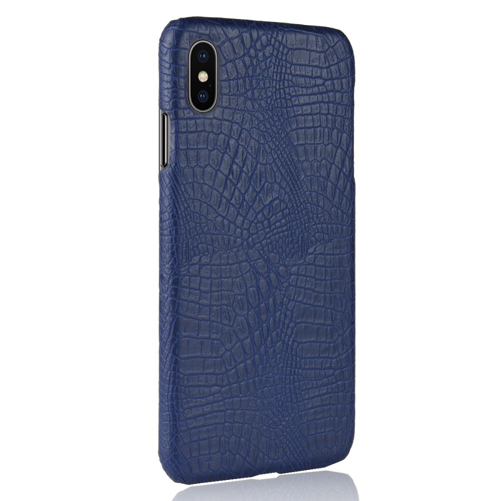 Husa iPhone XS Max 6.5'' Crocodile Texture Albastra thumb