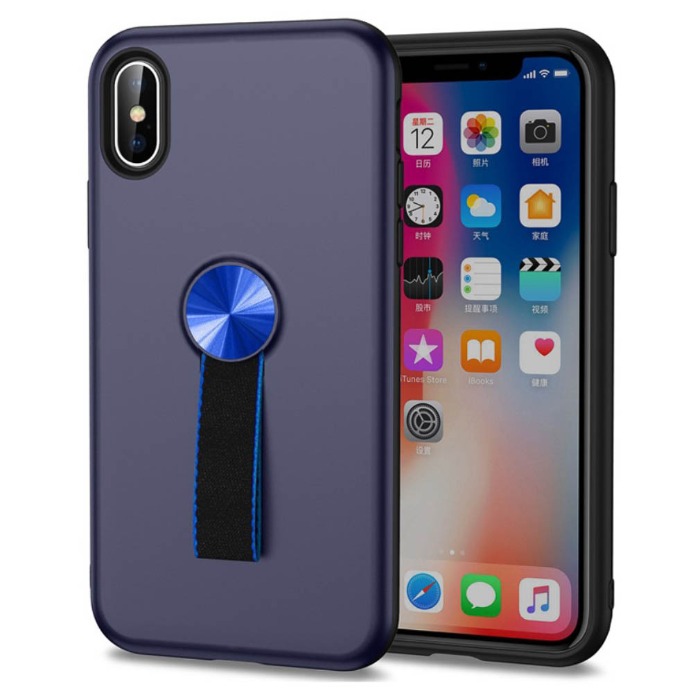 Husa iPhone XS Max 6.5'' Finger Ring, Albastra thumb