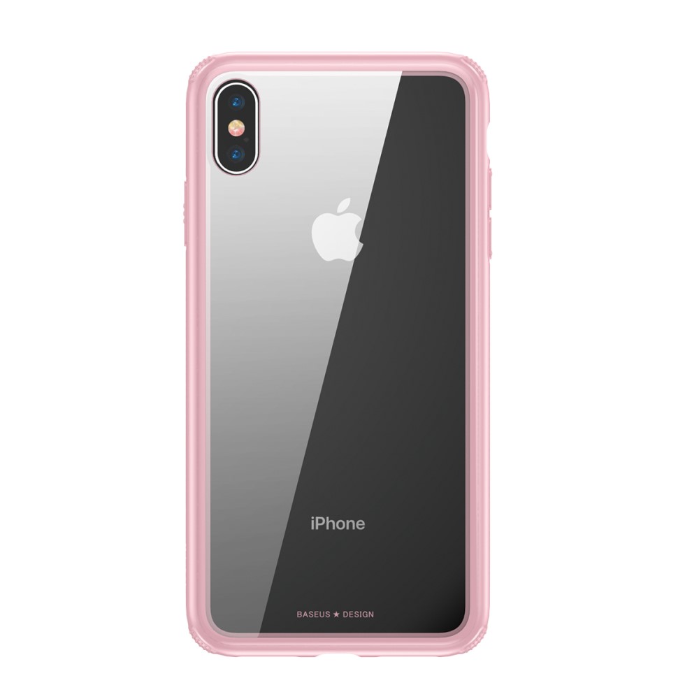 Husa iPhone XS Max 6.5'' Glass, Baseus Roz thumb