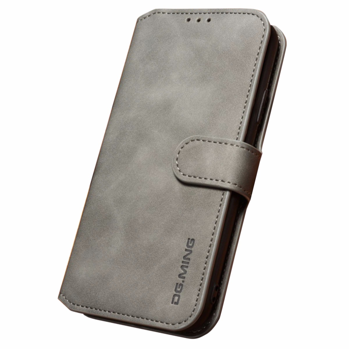 Husa iPhone XS Max 6.5'' Retro Style Leather, Dg. Ming  Gri thumb