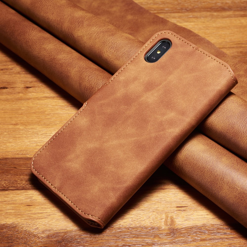 Husa iPhone XS Max 6.5'' Retro Style Leather, Dg.Ming Maro thumb