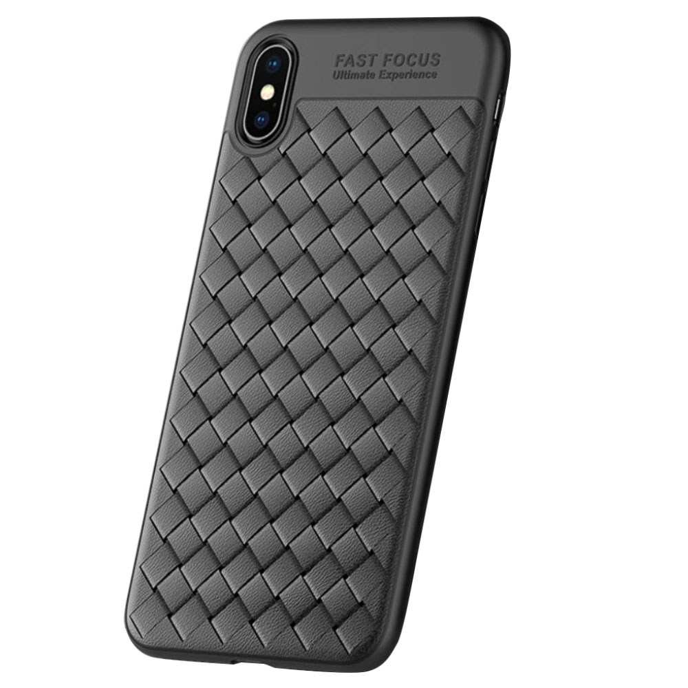 Husa iPhone XS Max 6.5'' Woven Textue, Usams Neagra thumb