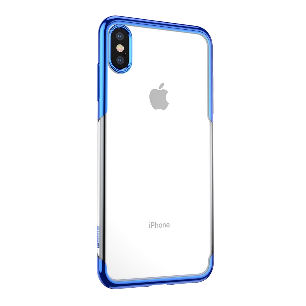 Husa iPhone XS Max 6.5'',Shining Series, Argintie, Albastra thumb