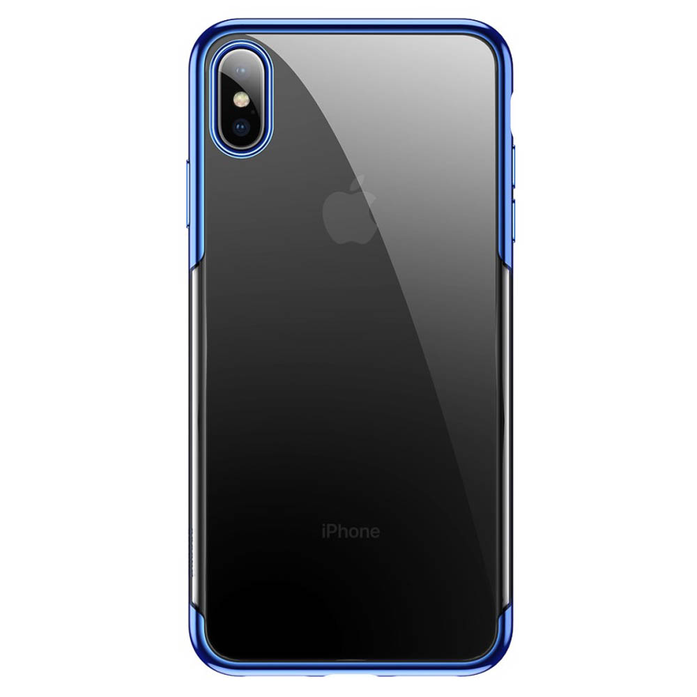 Husa iPhone XS Max 6.5'',Shining Series, Argintie, Albastra thumb