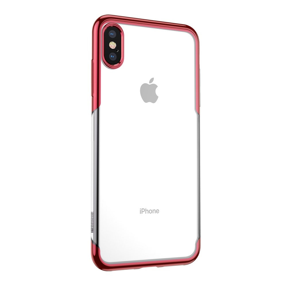 Husa iPhone XS Max 6.5'',Shining Series, Argintie, Rosie thumb