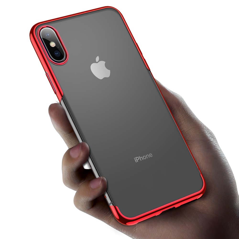 Husa iPhone XS Max 6.5'',Shining Series, Argintie, Rosie thumb