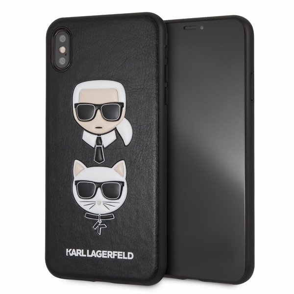 Husa iPhone XS Max Karl Lagerfeld & Choupette Hard Case PU Negru thumb