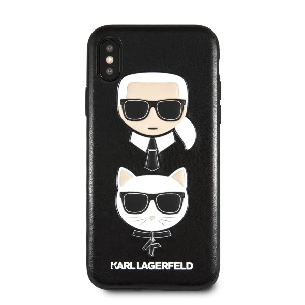 Husa iPhone XS Max Karl Lagerfeld & Choupette Hard Case PU Negru thumb