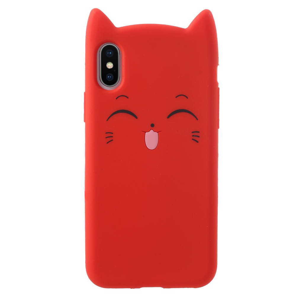 Husa iPhone X/XS 5.8'' Mustache Silicon 3D Rosie thumb