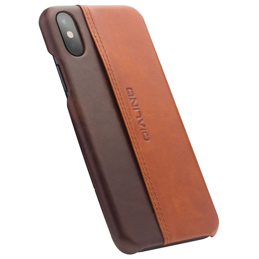 Husa iPhone X/Xs 5.8'' Qialino Horizontal Style Maro thumb